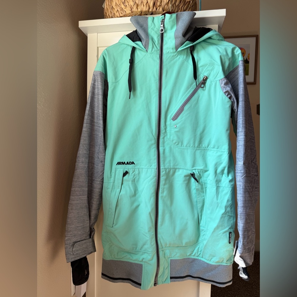 Armada Women’s 10K/10K Ski Snowboard Shell Jacket – Medium – Mint/Heather Gray